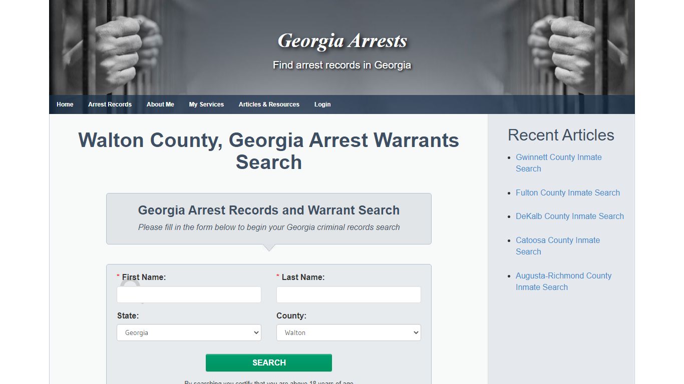 Walton County, Georgia Arrest Warrants Search - Georgia ...